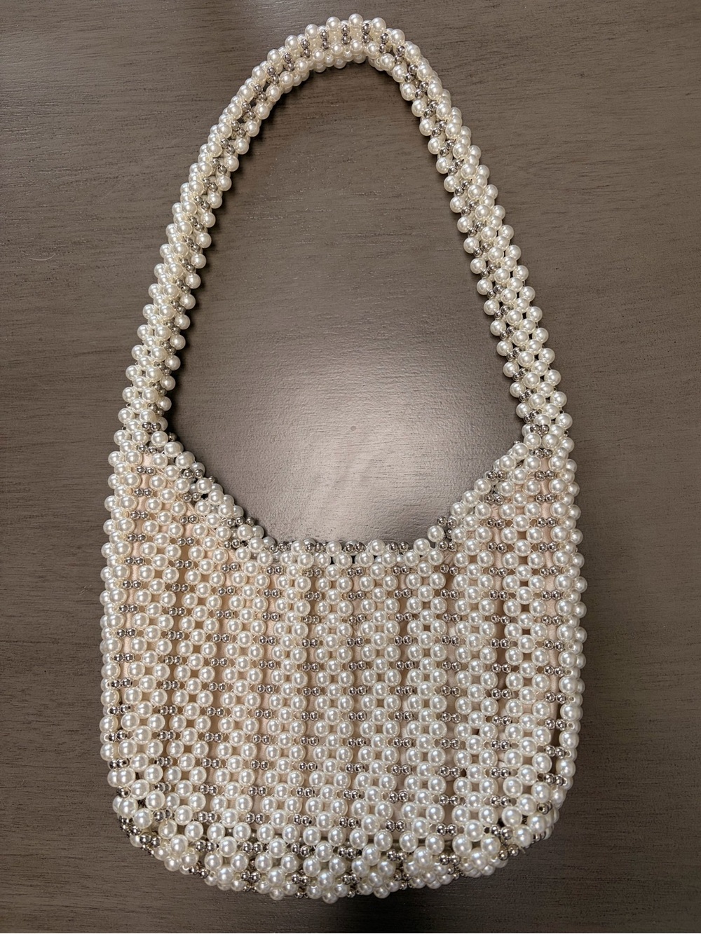 Pearl Beaded Shoulder Bag